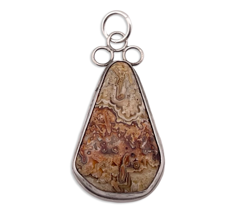 sterling silver agate pendant