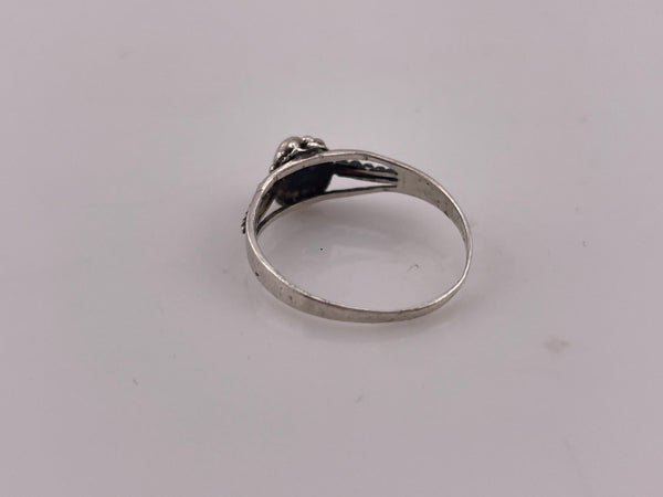 size 9.25 sterling silver black resin ring