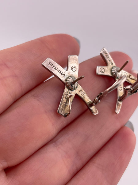 sterling silver Tiffany & Co Paloma Picasso 'X' post earrings