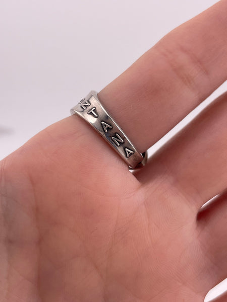 size 8 sterling silver Bell Trading Post Montana souvenir adjustable ring