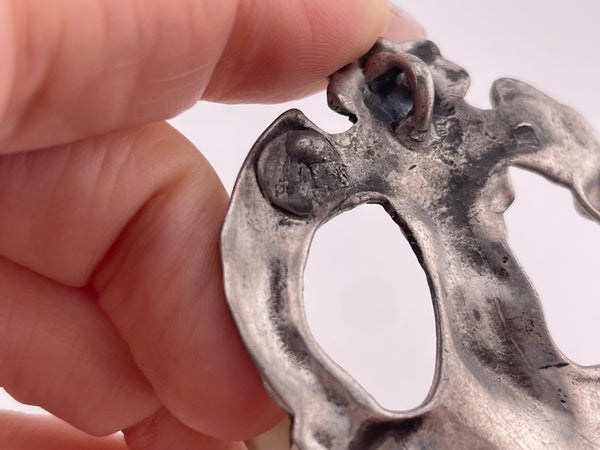 sterling silver Art Nouveau style woman pendant