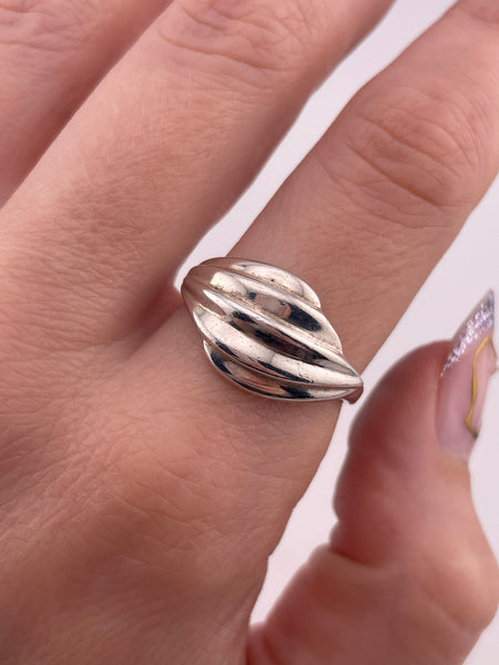size 9.25 sterling silver stoneless textured ring