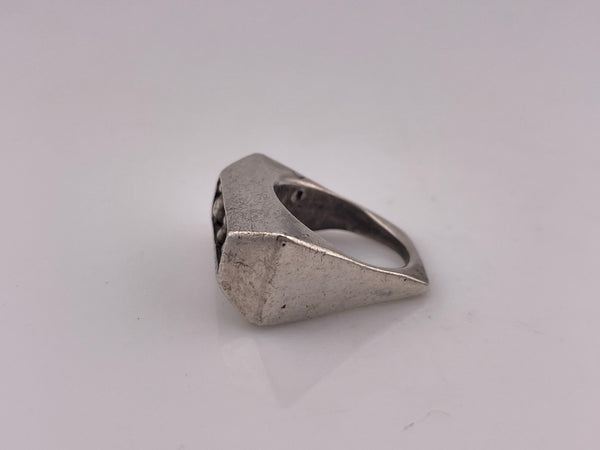 size 6.25 sterling silver chunky stoneless abstract ring