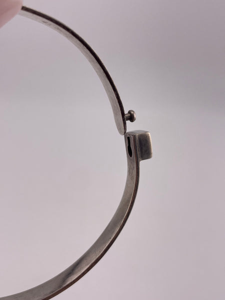 sterling silver artisan bangle bracelet