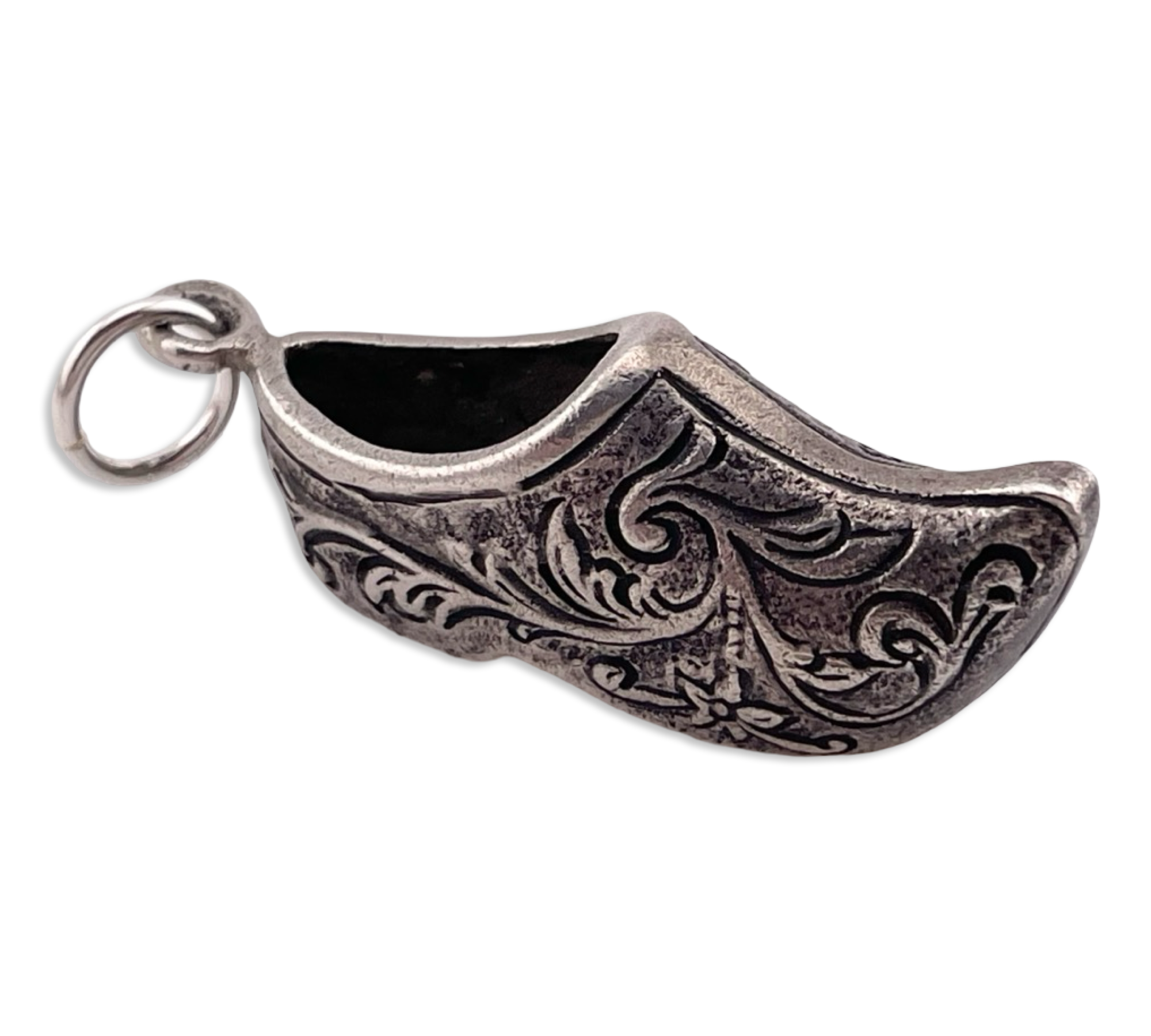800 silver 3D clog shoe pendant
