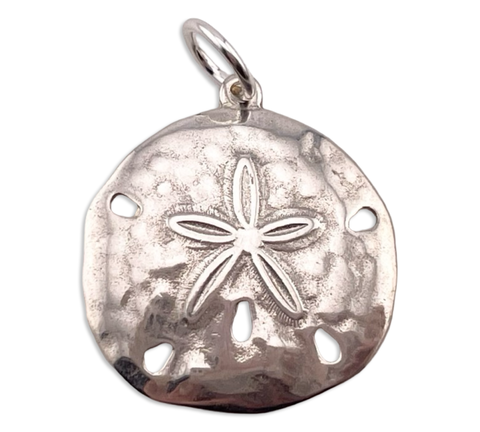 sterling silver sand dollar pendant