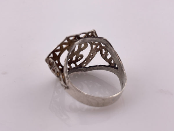 size 12 sterling silver dollar sign ring ***AS IS***