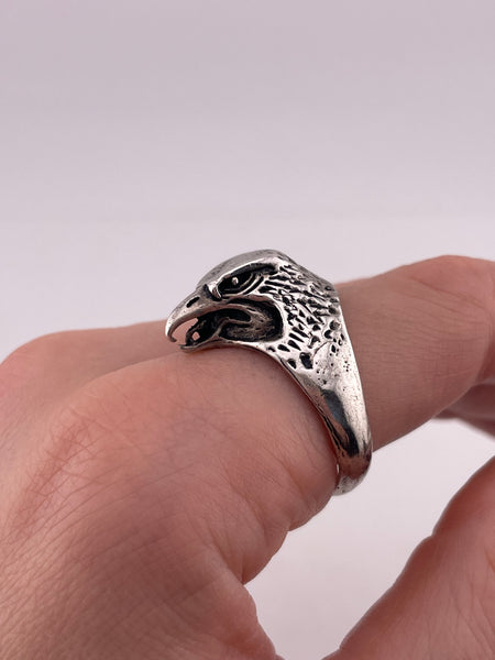 size 10 sterling silver eagle ring