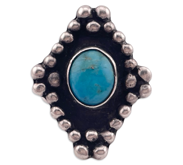 size 4.75 sterling silver turquoise ring
