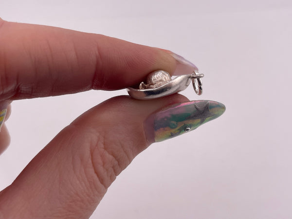 sterling silver gardening sun hat pendant