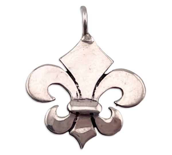 sterling silver fleur-de-lis pendant