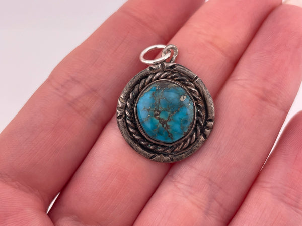 sterling silver turquoise pendant