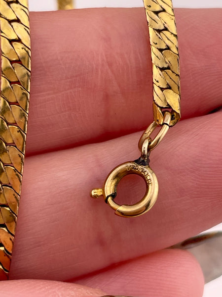 gold filled 20 1/2" flat chain necklace