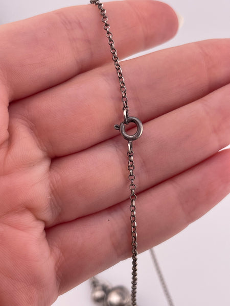 sterling silver lab opal abstract circles necklace