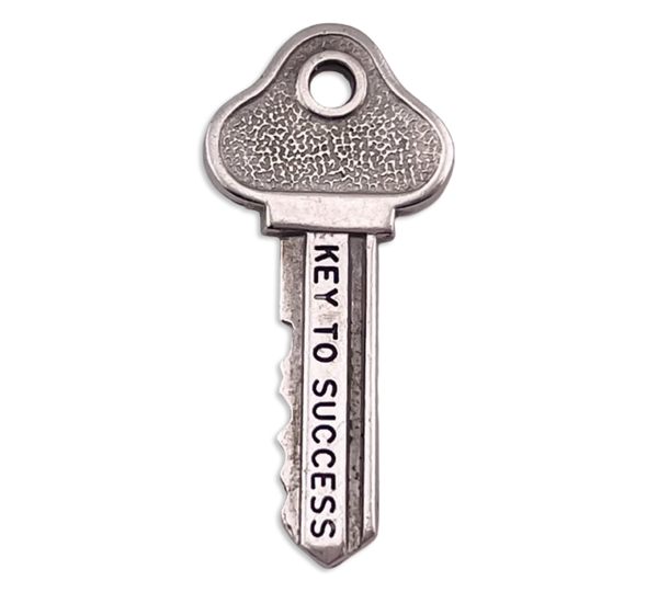 sterling silver "Key to Success" key pendant