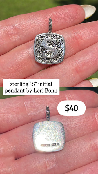 RESERVED PRIVATE LISTING -- sterling silver pendants x 2 C17
