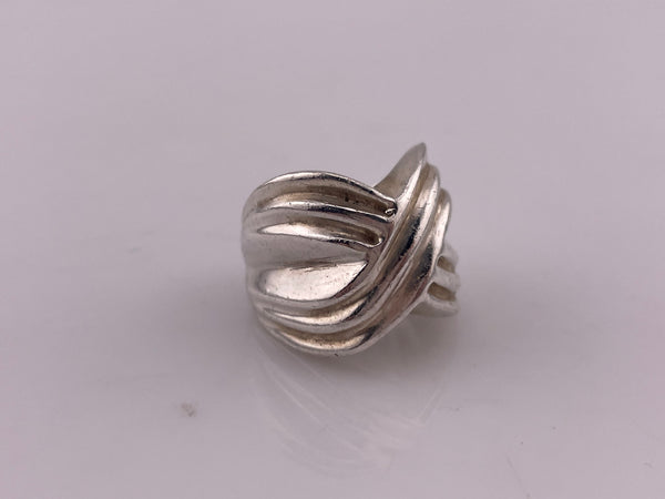 size 6 sterling silver Mexican chunky stoneless textured ring