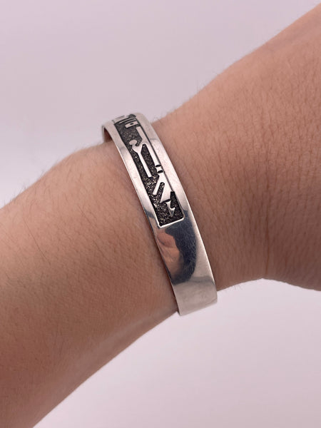 sterling silver storyteller cuff bracelet
