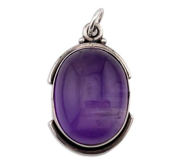 sterling silver amethyst pendant