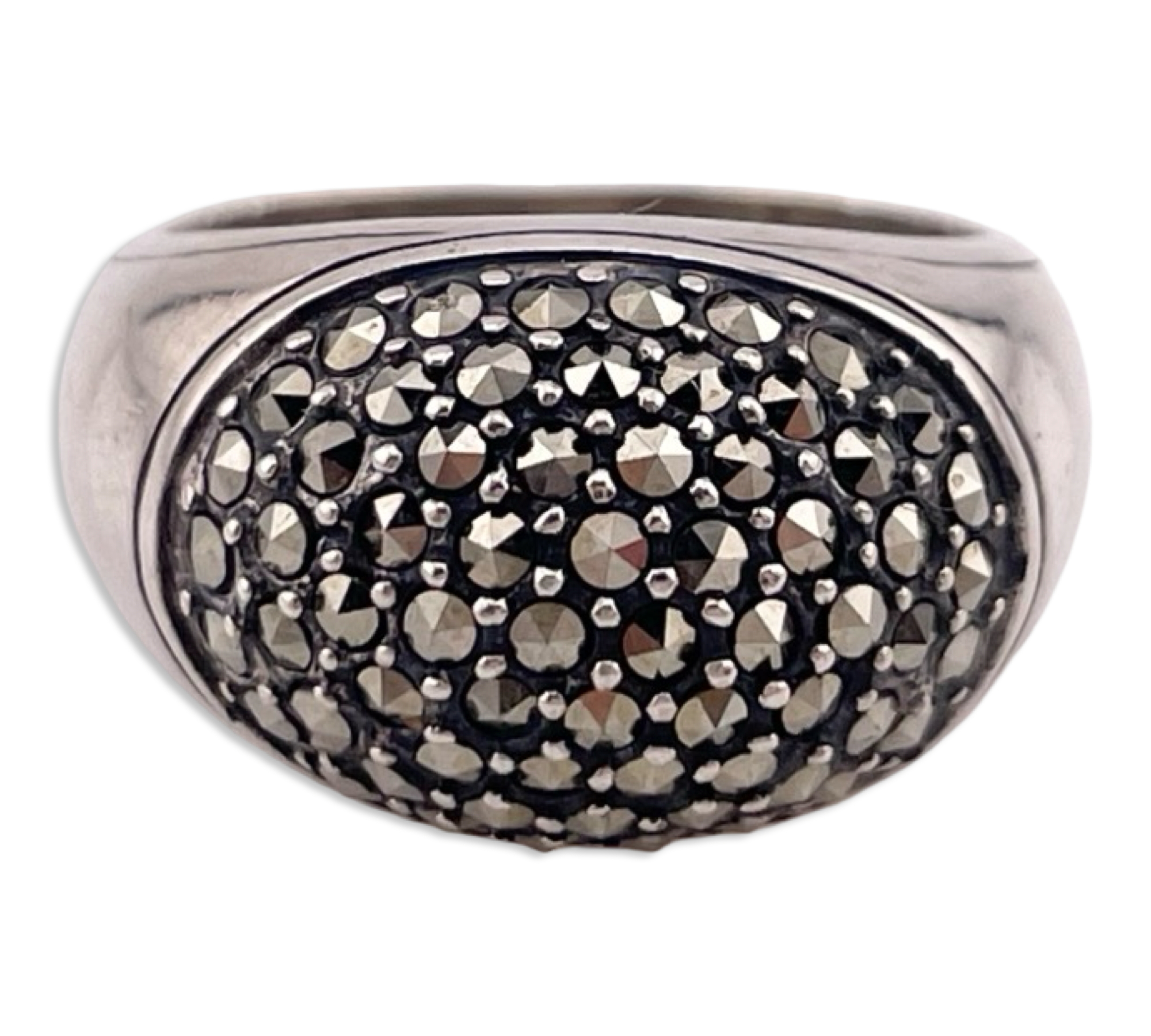 size 6.75 sterling silver marcasite ring