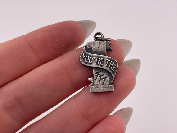 sterling silver 'you're the one' pendant