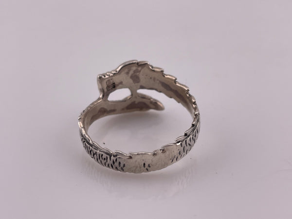 size 14.75 sterling silver dragon ring