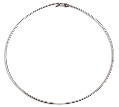 sterling silver simple chocker necklace