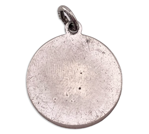 sterling silver very worn blank tag pendant
