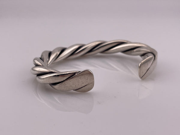 sterling silver Silpada heavy stoneless twist cuff bracelet