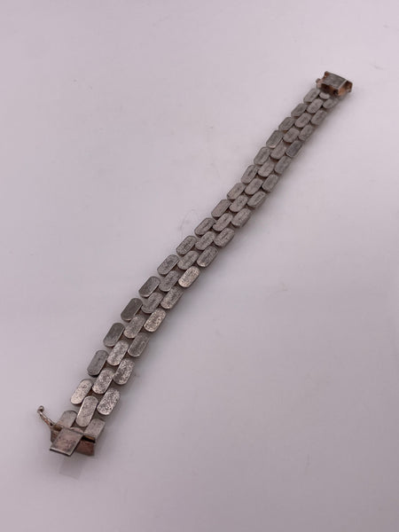 sterling silver 7" chunky panther link bracelet