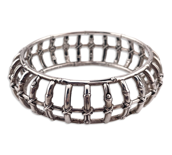 sterling silver designer John Hardy bamboo bangle bracelet