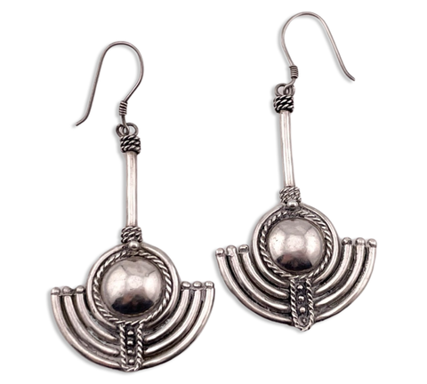 sterling silver stoneless dangle earrings