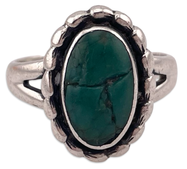 size 6.5 sterling silver Bell Trading Post turquoise ring **AS IS**