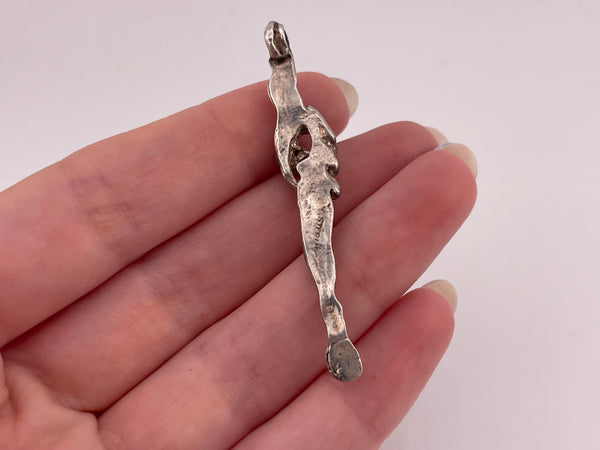 sterling silver kissing couple head shop spoon pendant