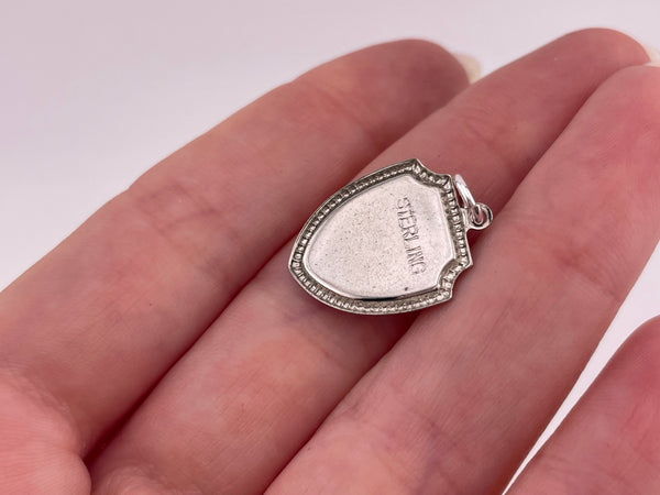 sterling silver Ohio souvenir resin pendant