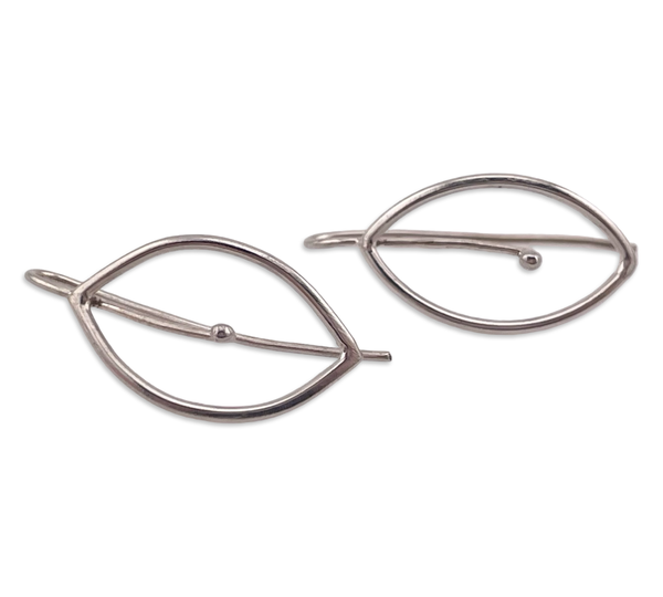 sterling silver stoneless artisan hook earrings