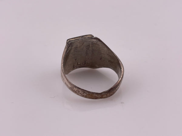size 11 sterling silver turquoise inlay ring