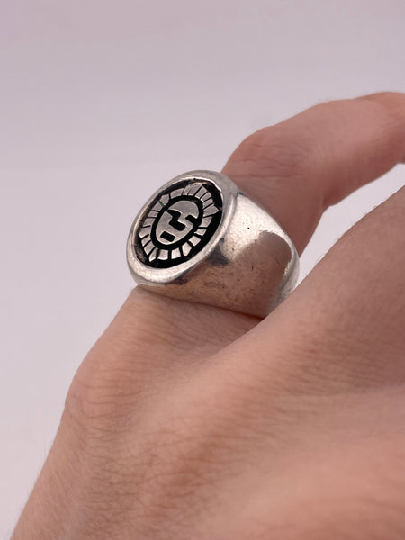 size 5.5 sterling silver sun face chunky ring