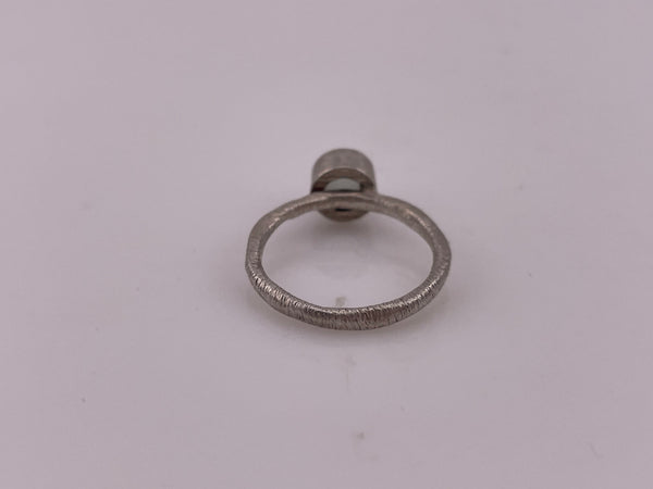 size 6.5 sterling silver aventurine textured ring