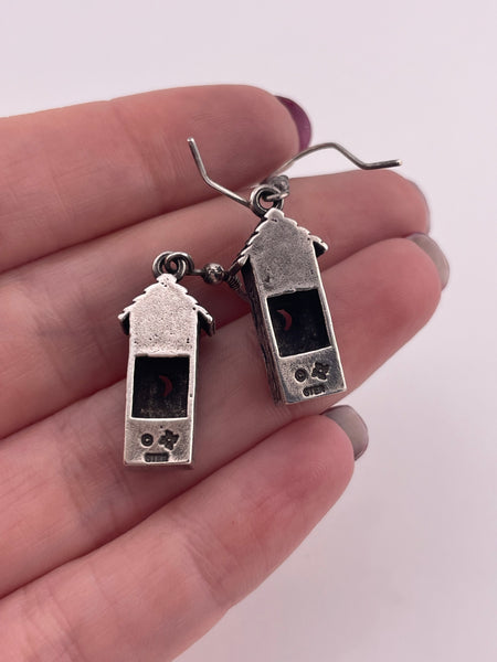 sterling silver outhouse toilet hook dangle earrings