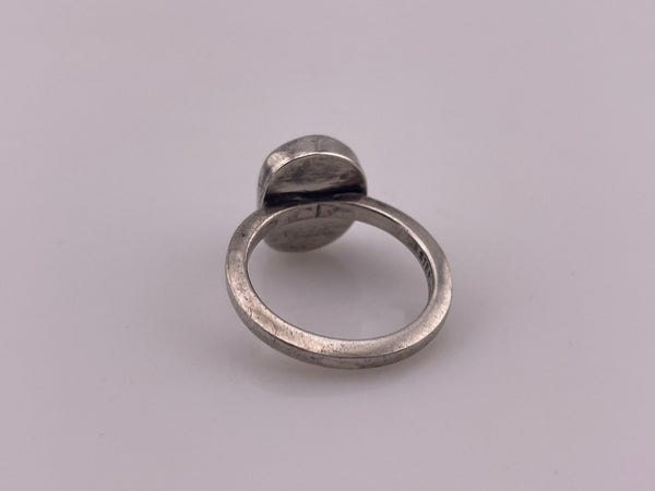 size 5.75 sterling silver malachite ring