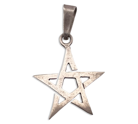 sterling silver star pentagram pendant