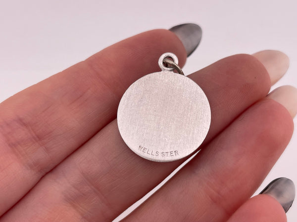 sterling silver "Mother" etched pendant