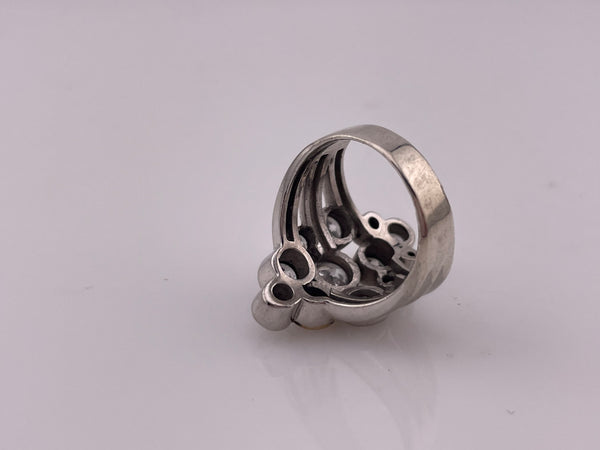 size 6.25 sterling silver CZ cluster ring