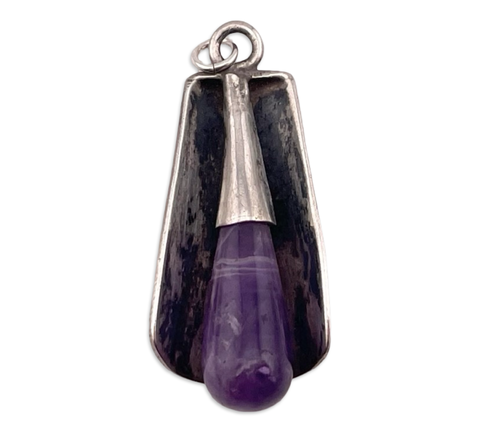 sterling silver amethyst pendant