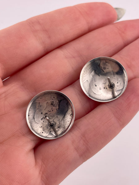 sterling silver End of Trails post earrings