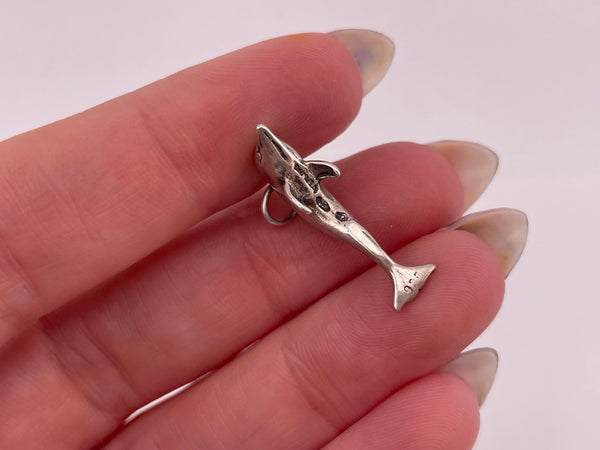 sterling silver dolphin pendant