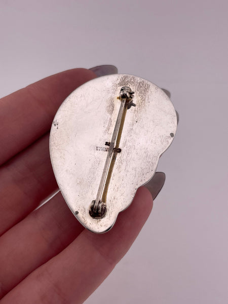 sterling silver Bayanihan stoneless brooch