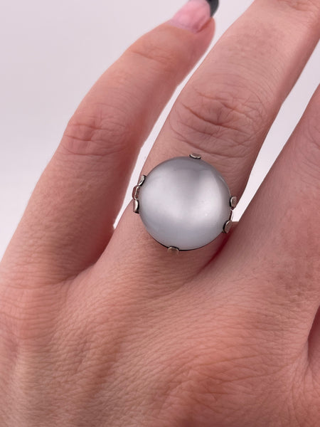size 7.25 sterling silver plastic orb ring