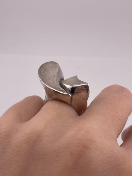 size 6.25 sterling silver heavy stoneless chunky ring